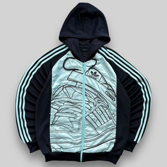 Vintage Adidas Shoe Zip Up Hoodie (Medium)