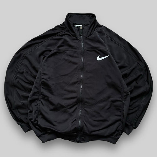 Vintage 90s Nike Swoosh Zip Up Track Jacket (Medium)