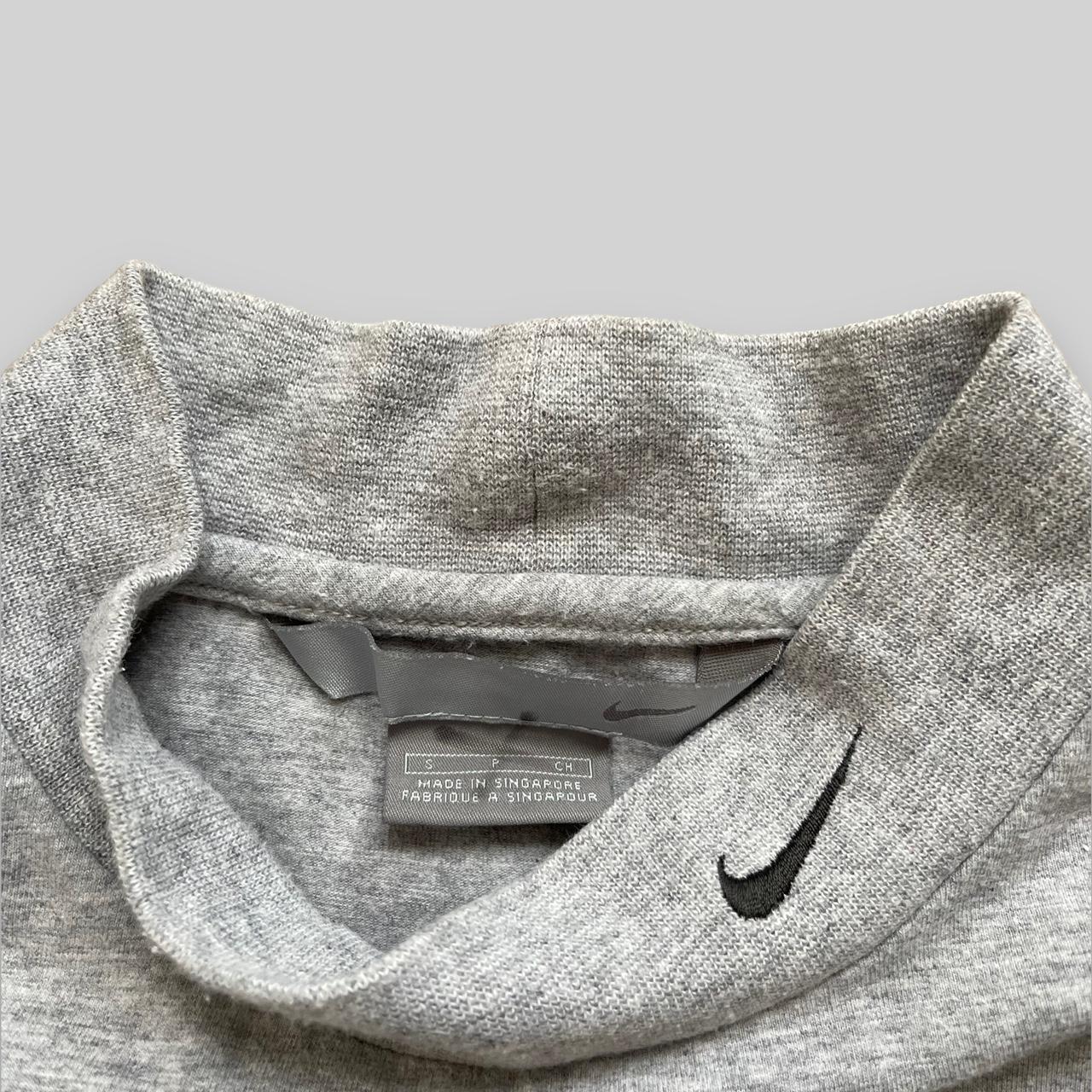 Vintage Nike Swoosh Neck Logo Long Sleeve T Shirt (Small)