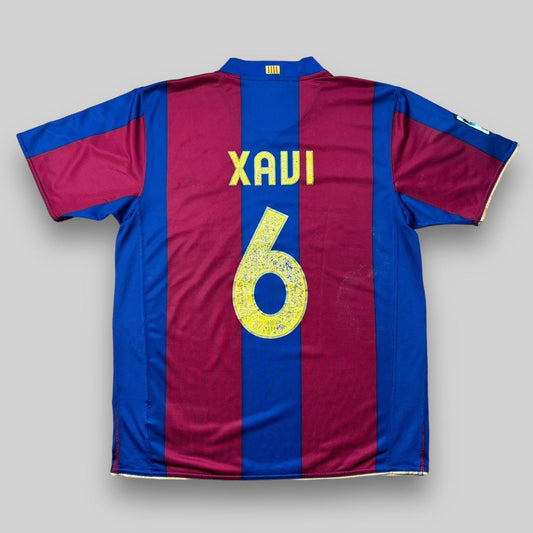 Nike Barcelona 2007-08 Xavi Home Shirt (Large)