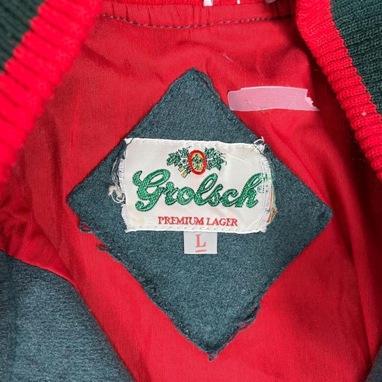 Vintage Grolsch Lager Bomber Jacket