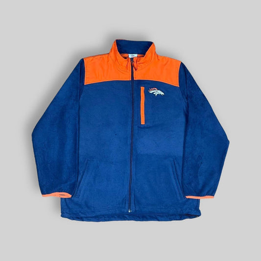 Vintage Denver Broncos Zip Up Fleece (Large)